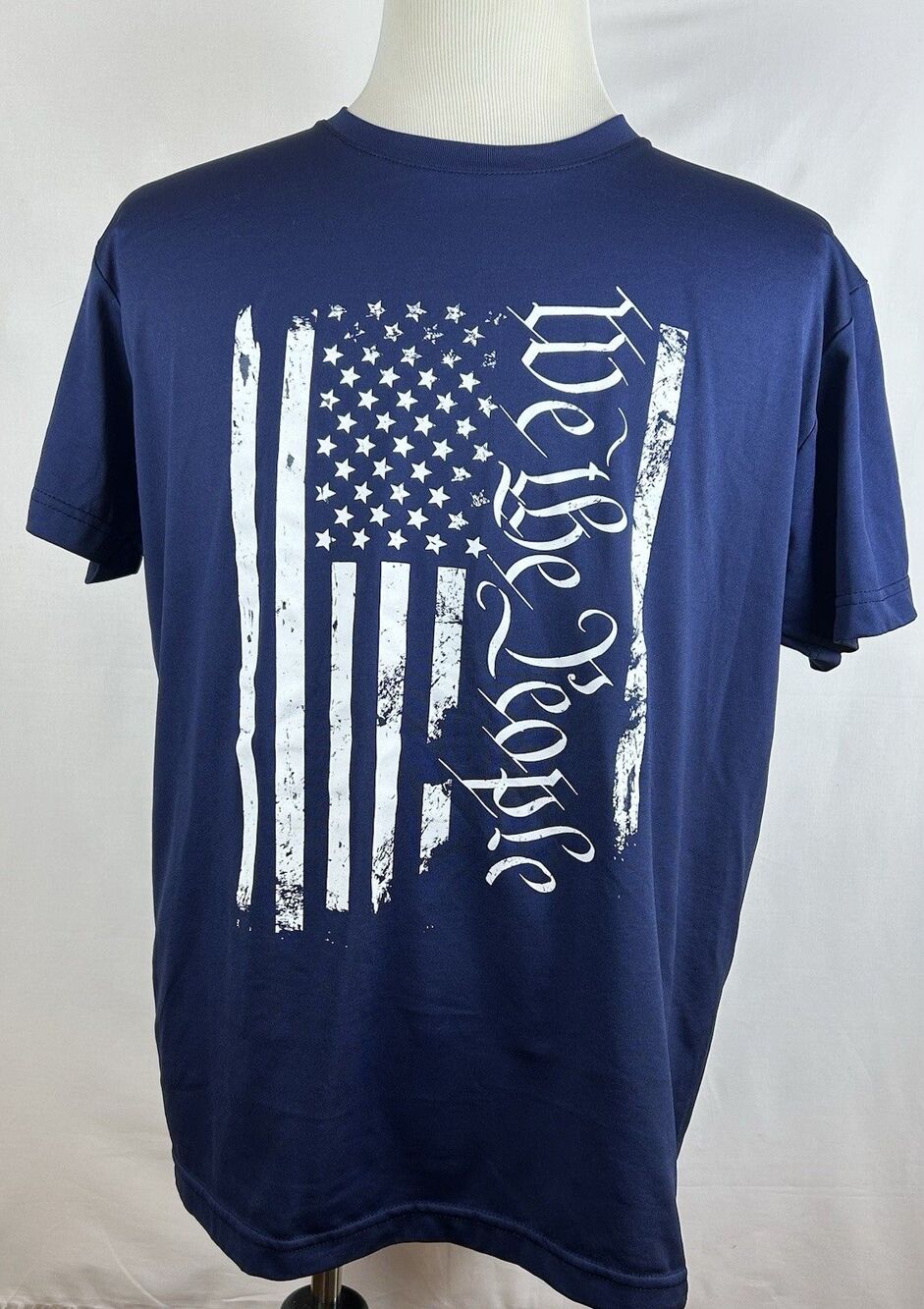 “We The People” Men’s Large T-shirt US Constitution America Made In The USA Blue